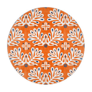 Planche À Découper Tradition scandinave : Mosaïque florale ethnique.