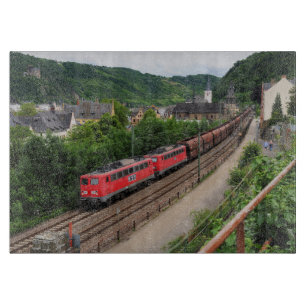 Planche À Découper Train de marchandises à Saint-Goar