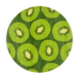 Planche À Découper Tranches de fruits Kiwi : vert foncé.