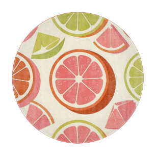 Planche À Découper Tranches de pamplemousse orange citron vert vibran