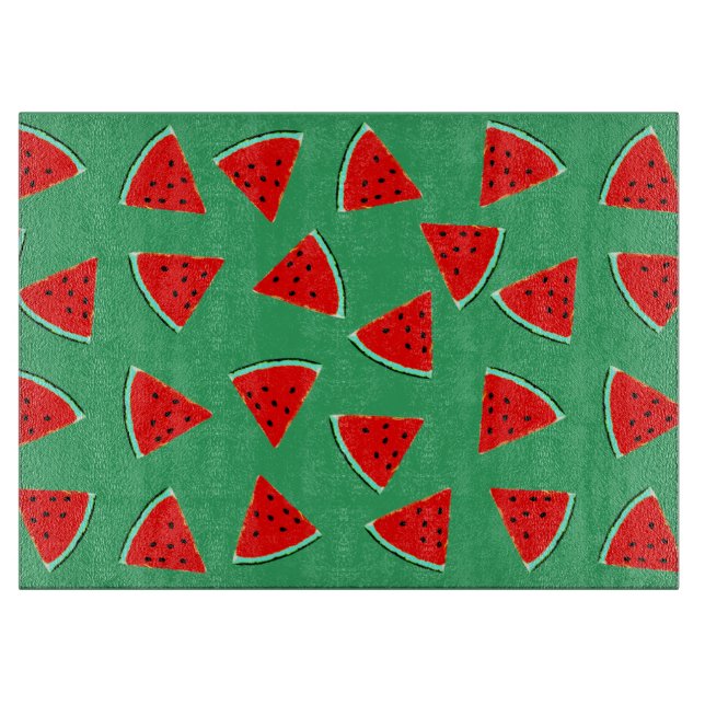 Planche À Découper Triangles à motif pastèque (Devant)