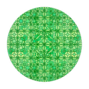 Planche À Découper Tribal Batik - tons verts