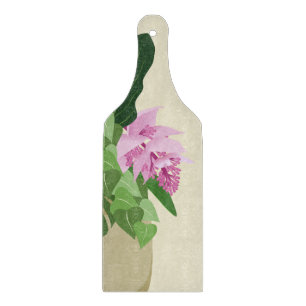 Planche À Découper Tropical Medinilla rose Fleur Vase Jaune
