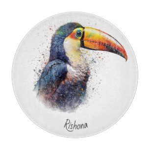 Planche À Découper Tropical Splendor Toucan, personnalisé