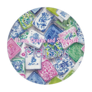 Planche À Découper Tuiles Chic Bams Cracks Snacks Mahjong personnalis