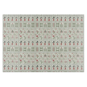 Planche À Découper Tuiles de Mahjong Verre trempé
