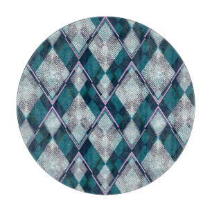 Planche À Découper Turquoise géométrique Rhombic Motif sans couture