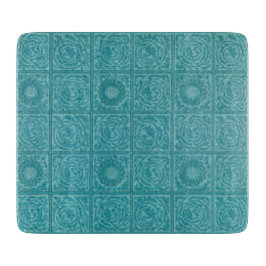 Planche À Découper Turquoise Tile Motif (par William Morris)