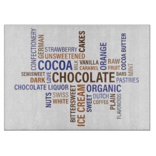 Planche À Découper Typographie du chocolat
