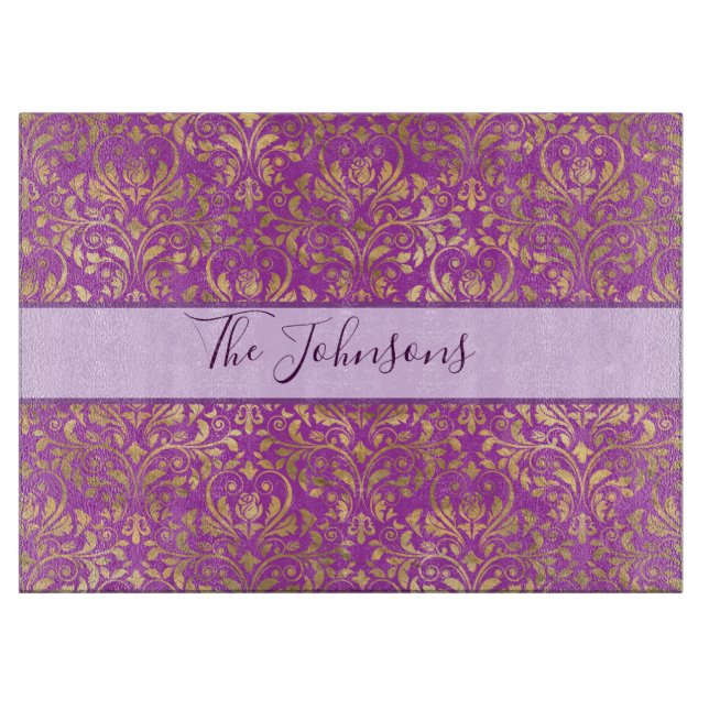 Planche À Découper Un mauve damassé (Devant)