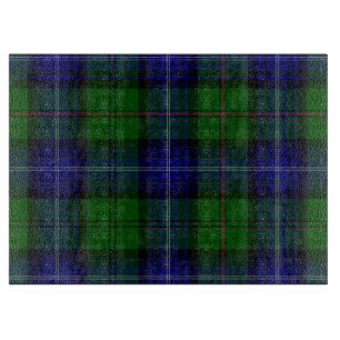 Planche À Découper Urquhart tartan bleu vert plaid
