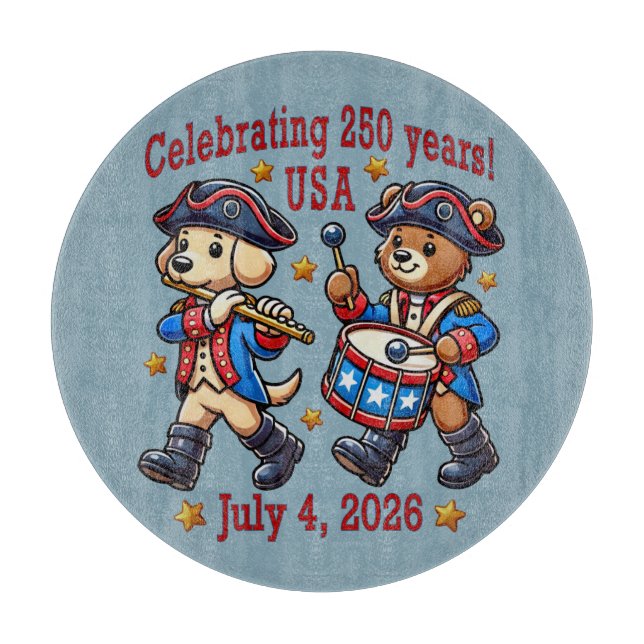 Planche À Découper USA 250th Anniversary Souvenir - Patriotique (Devant)