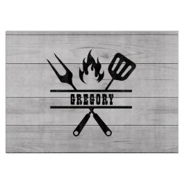 Planche À Découper Ustensile Grillmaster en Bois Clair