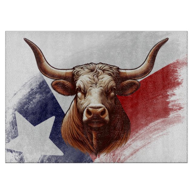 Planche À Découper Vache longhorne du Texas (Devant)
