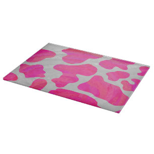Planche À Découper Vache rose et blanc chaud