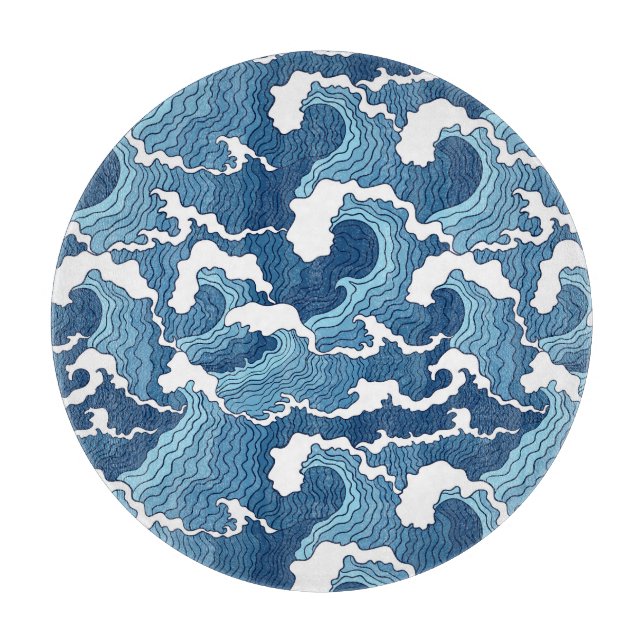 Planche À Découper Vagues Abstraites (Devant)