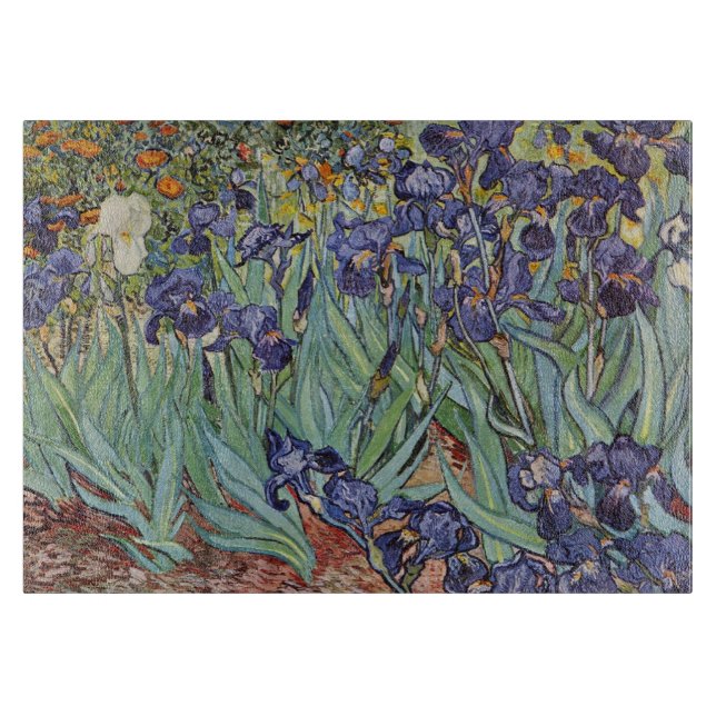 Planche À Découper Van Gogh Irises Peinture impressionniste (Devant)