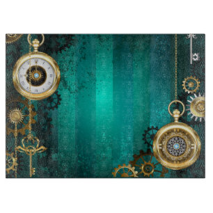 Planche À Découper Veille bijoux Steampunk sur un Arrière - plan vert