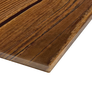 Planche À Découper Verre de bois rustique Faux