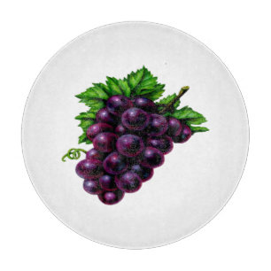 Planche À Découper Verre de pourpre de raisins de cuve