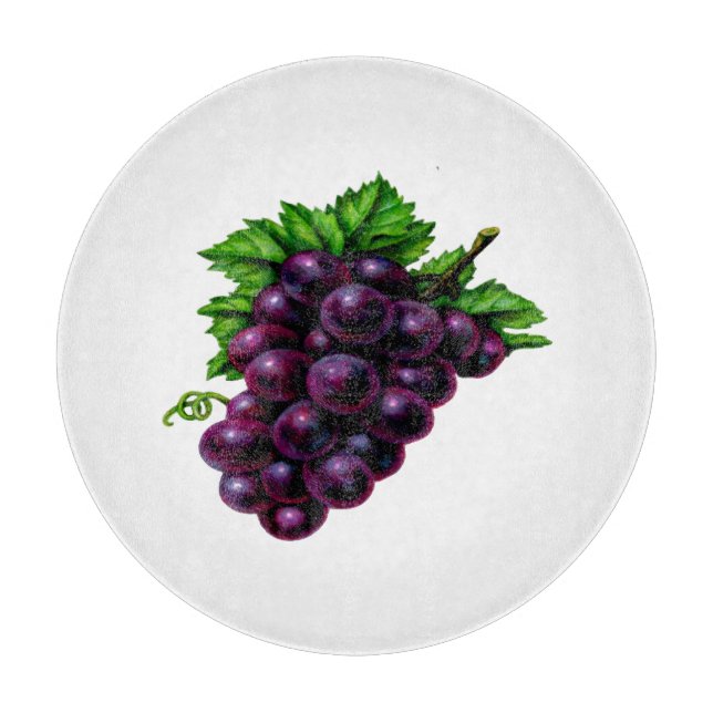 Planche À Découper Verre de pourpre de raisins de cuve (Devant)