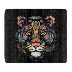 Planche À Découper Verre de tête de tigre génial