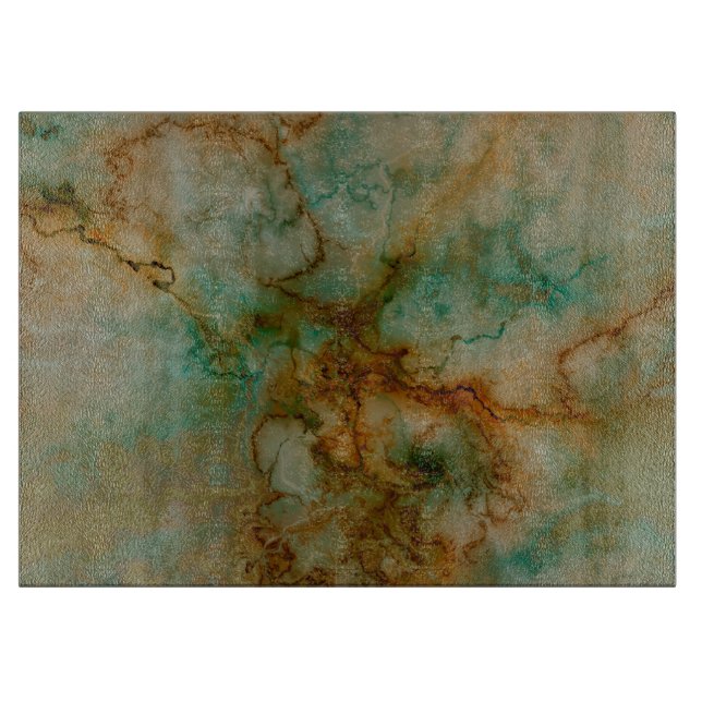 Planche À Découper Vert et marbre d'or (Devant)