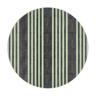 Planche À Découper Vert pâle et charbon cinq bandes motif