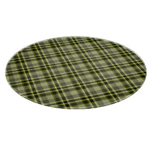 Planche À Découper Verte Plaid Terrestre, Panneau De Découpe En Verre