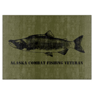 Planche À Découper Vétérinaire de la pêche de combat de l'Alaska