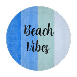 Planche À Découper Vibes De Plage, Bleues