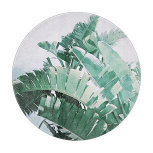 Planche À Découper Vibes d'été Banana Feuilles vert pâle