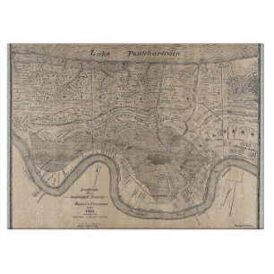 Planche À Découper Vieille carte de la Nouvelle-Orléans