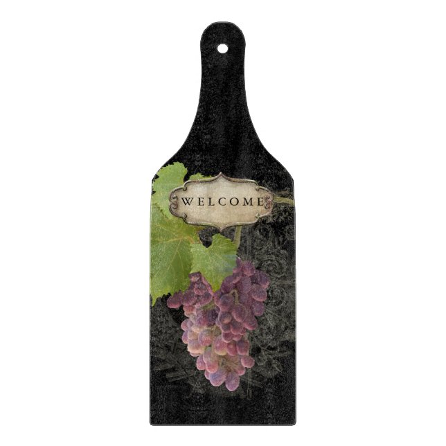 Planche À Découper Vignoble de bienvenue Pinot noir raisin cuisine ar (Devant)