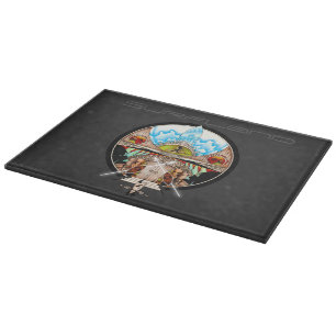 Planche À Découper Village de Tiki