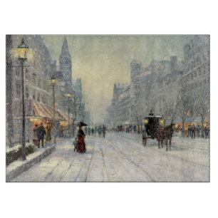 Planche À Découper Ville victorienne, rue de Noël