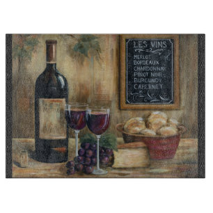 Planche À Découper Vin pour deux verres Cuttingboard