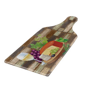 Planche À Découper Vin rustique et fromage