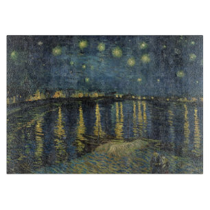 Planche À Découper Vincent van Gogh   Nuit étoilée sur le Rhône