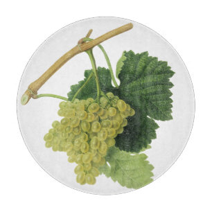 Planche À Découper Vins blancs sur la vigne, fruits alimentaires Vint