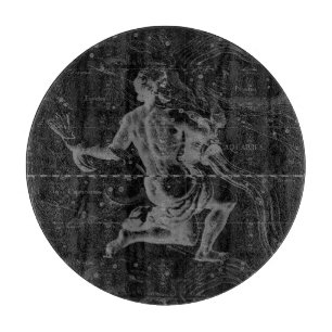 Planche À Découper Vintage Aquarius Constellation Hevelius circa 1690