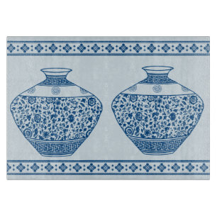 Planche À Découper Vintage Blue Chinoiserie Ginger Jars Vases