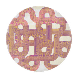 Planche À Découper Vintage dynamique : lignes colorées Abstraites