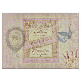 Planche À Découper Vintage Français Lavender Perfume Collage