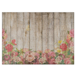 Planche À Découper Vintage Russe Romantique Rose Bois