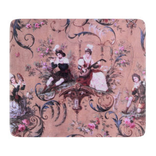 Planche À Découper Vintage Toile rose Victorien Style Floral