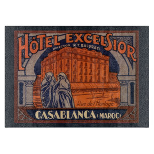 Planche À Découper Vintage voyage, Casablanca au Maroc, Afrique
