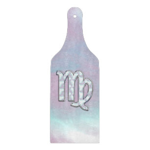 Planche À Découper Virgo Zodiac sur Pastels Nacre Mère de Perle