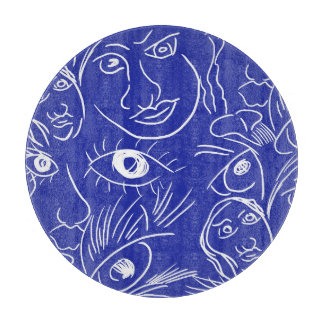 Planche À Découper Visage de beauté : dessin à une ligne.