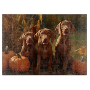 Planche À Découper Vizsla chiot Automne Délice Citrouille